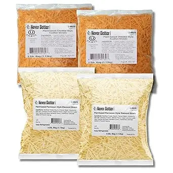 Vegan Cheddar & Mozzarella Cheese Variety Pack – Dairy Free, Plant-Based Shredded Cheese, 10 LB Bulk (5 LB Cheddar, 5 LB Mozzarella), Lactose-Free