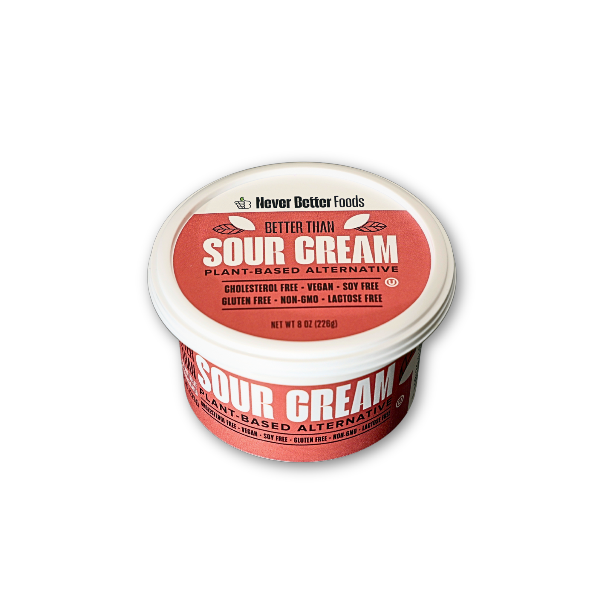 Never Better Plant-Based Sour Cream – 8 Pack (8 oz Tubs)
