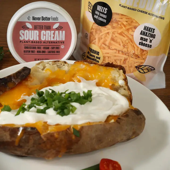 Never Better Plant-Based Sour Cream – 8 Pack (8 oz Tubs)