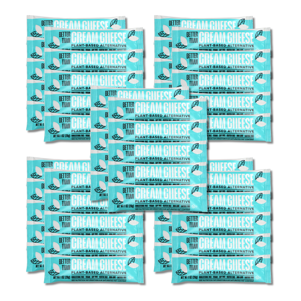 Vegan Cream Cheese – 50 Single-Serve 1 oz Pouches, Dairy-Free, Plant-Based, Allergen-Friendly