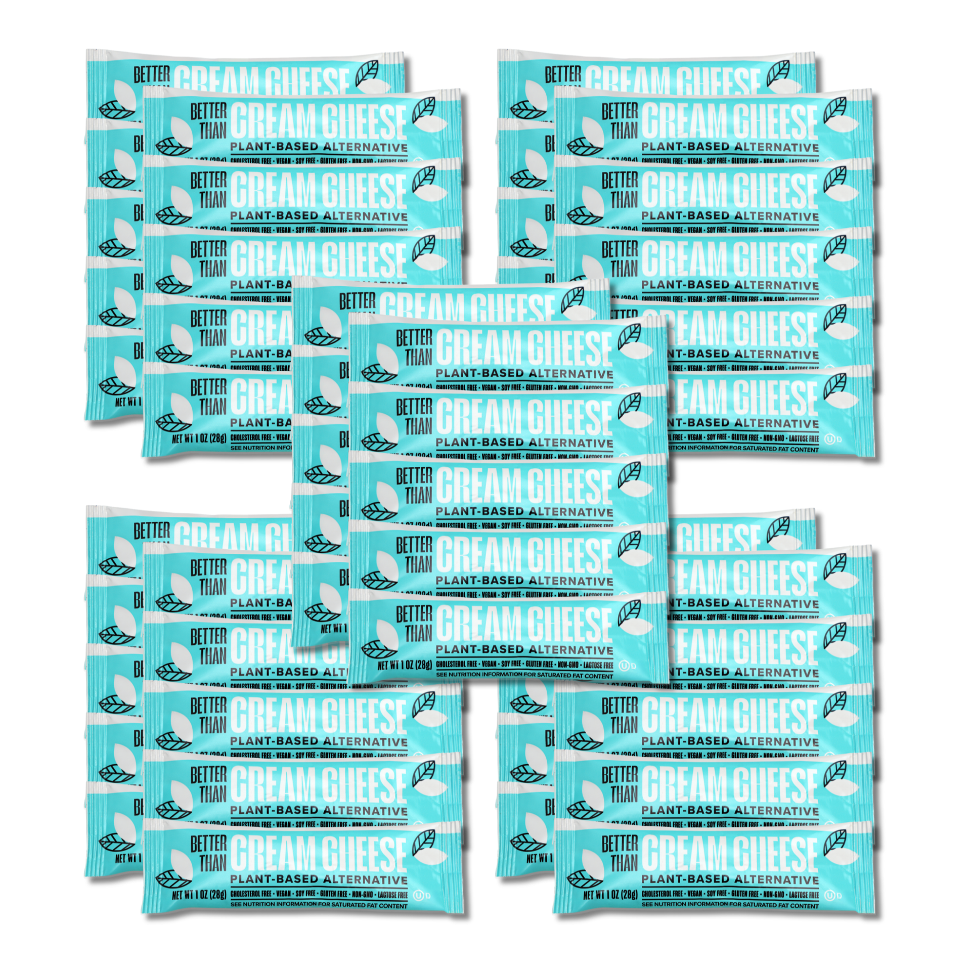 Vegan Cream Cheese – 50 Single-Serve 1 oz Pouches, Dairy-Free