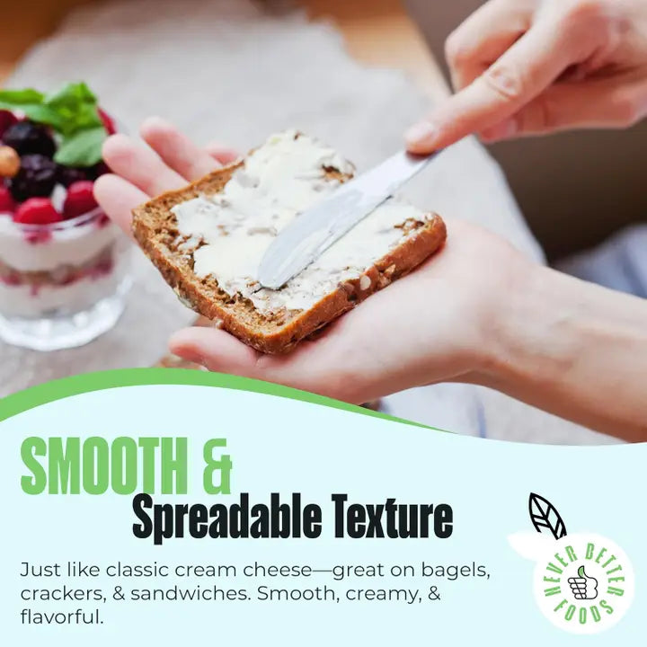 Vegan Cream Cheese – 50 Single-Serve 1 oz Pouches, Dairy-Free, Plant-Based, Allergen-Friendly